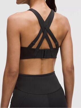 Lululemon Energy Bra High Support Black 38C | B–G Cups Strappy Back